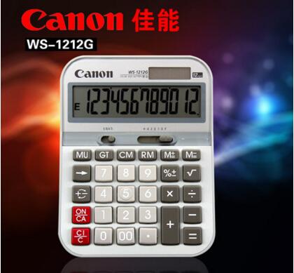 Canon/佳能计算器WS-1212G佳能金属面版计算器1212G中号型