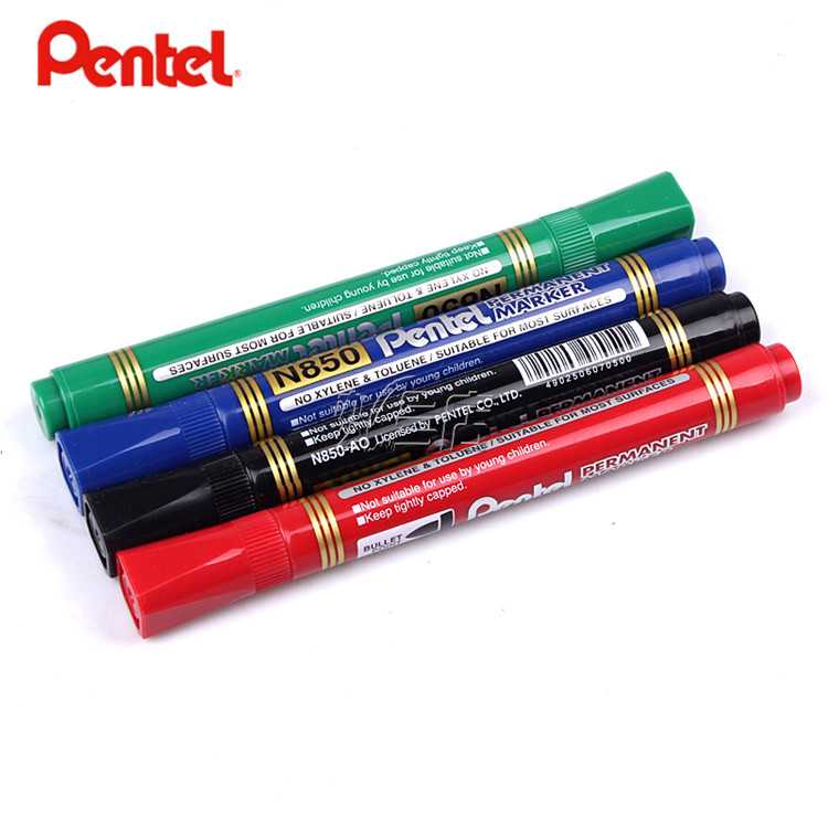 Pentel/派通N850永久性圆头记号笔 防水油性记号笔 大头笔