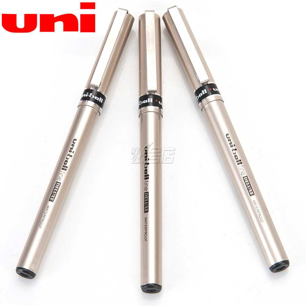 三菱UB-177走珠笔 拔盖式 耐水性签字笔 三菱0.7mm水笔