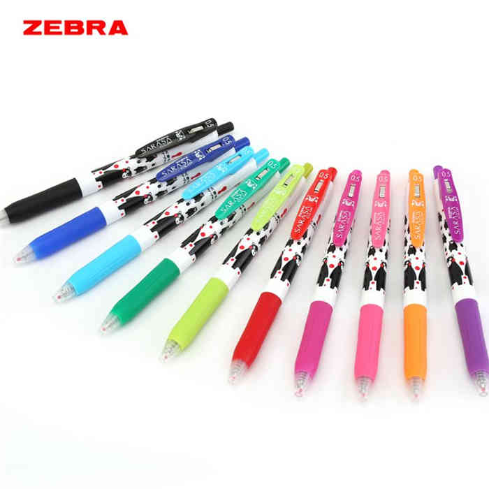 热卖精品ZEBRA斑马JJ15熊本熊限量版可按动式笔夹设计彩色中性笔