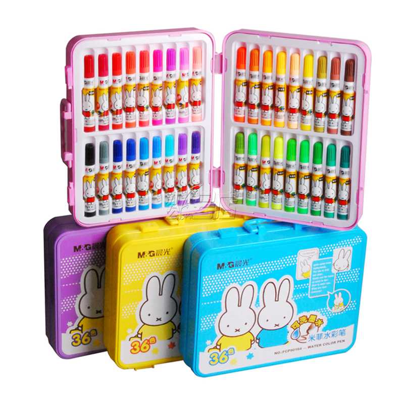 晨光FCP90161水彩笔 米菲学生盒装 12色 儿童画画笔 彩色笔