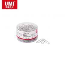 悠米(UMI)银色回形针(筒装，200pcs/筒) B10202S 银